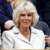 Britain's Camilla, Duchess of Cornwall sits on Centre Court