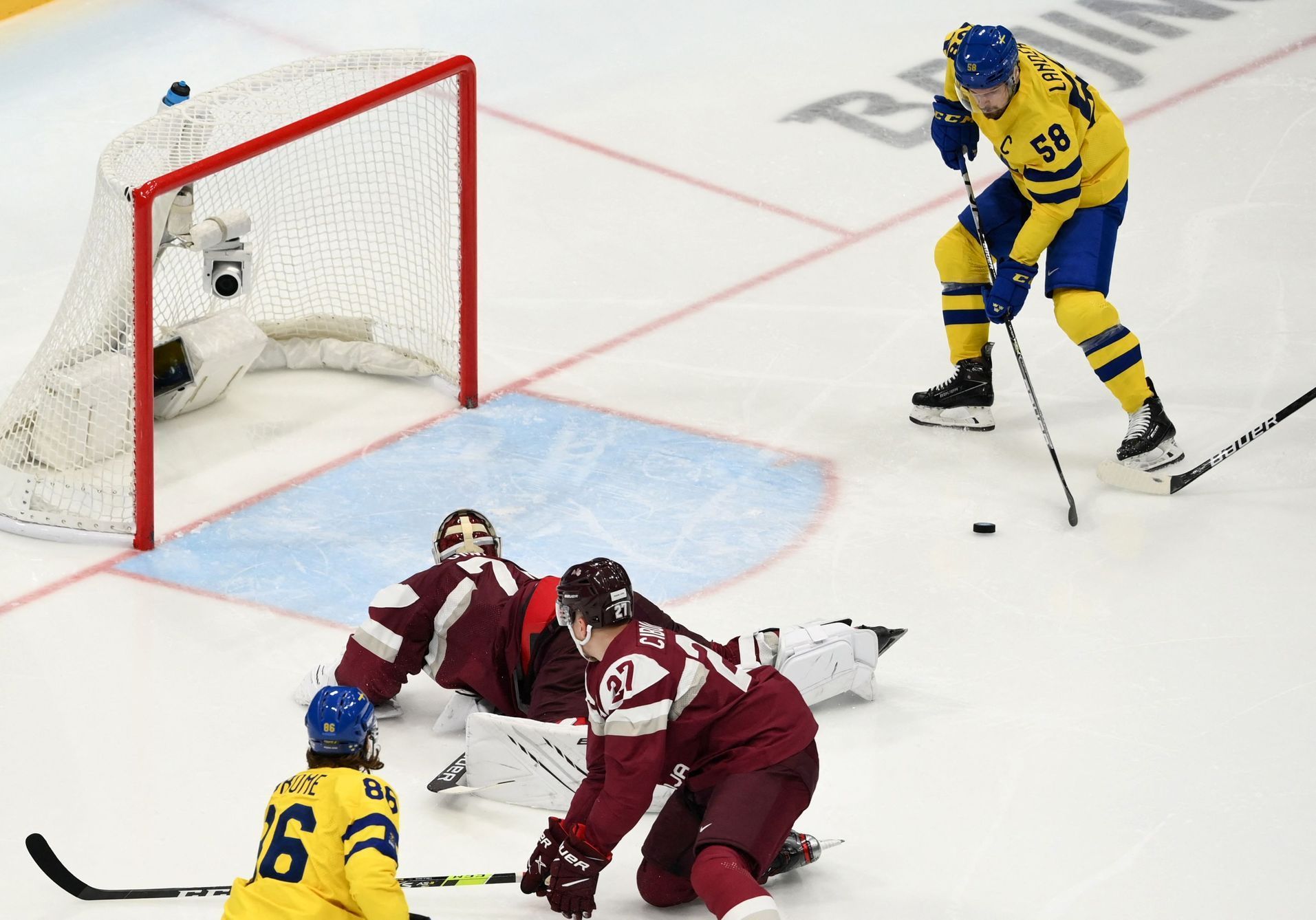 Švédsko - Lotyšsko na ZOH 2022