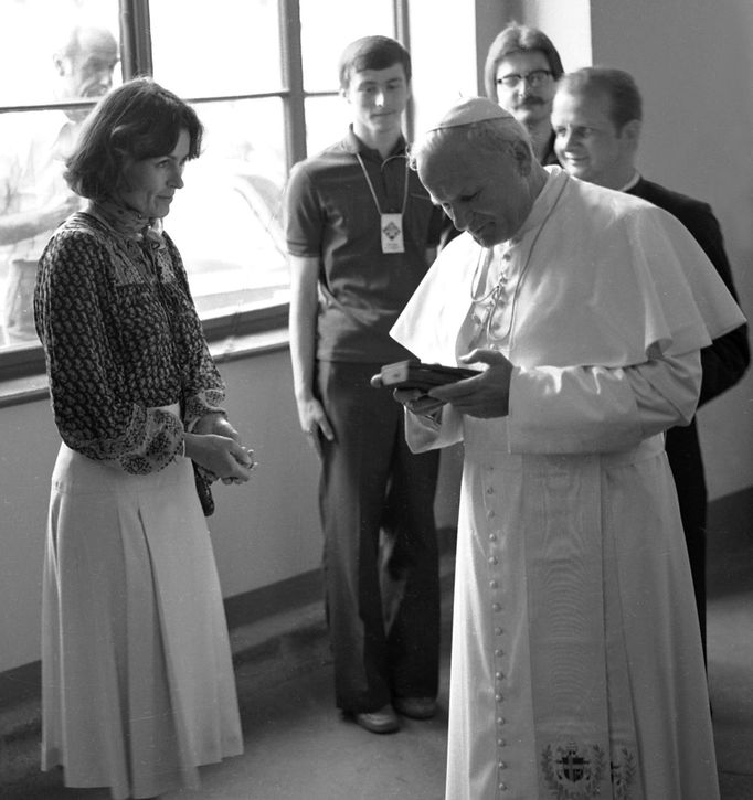 Rutkiewiczová s papežem Janem Pavlem II.