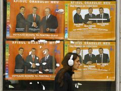 Předvolební plakát v Kluži.