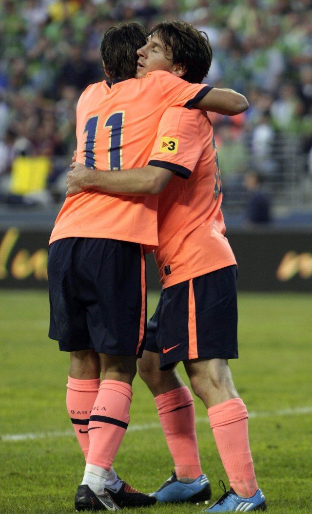 FC Barcelona: Messi a Krkič se radují z branky