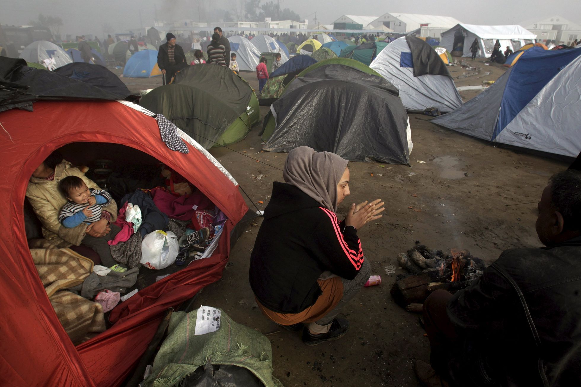Uprchlíci v řeckém Idomeni