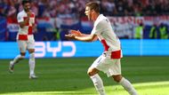Andrej Kramarič slaví gól v zápase Eura 2024 Chorvatsko - Albánie