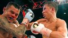 World champion Gennadiy Golovkin of Kazakhstan (R) punches Martin Murray of England during the WBA-WBC-IBO Middleweight World Championship in Monte Carlo, early February