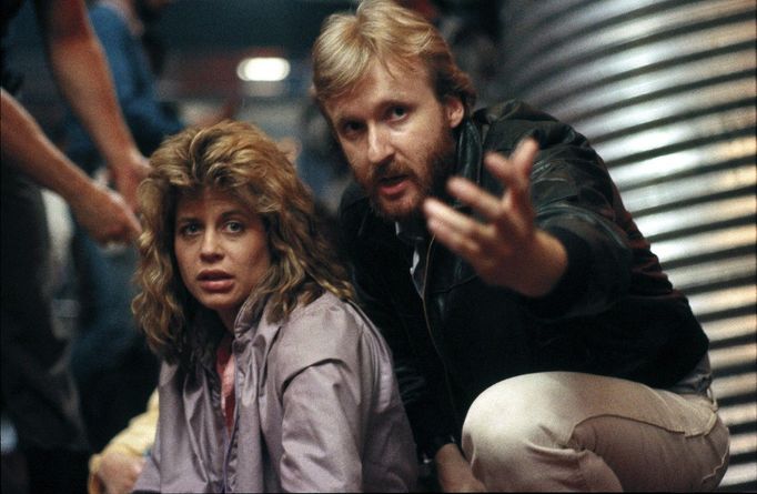 Režisér James Cameron a herečka Linda Hamilton.