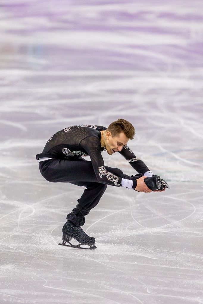 Český krasobruslař Michal Březina na ZOH 2018