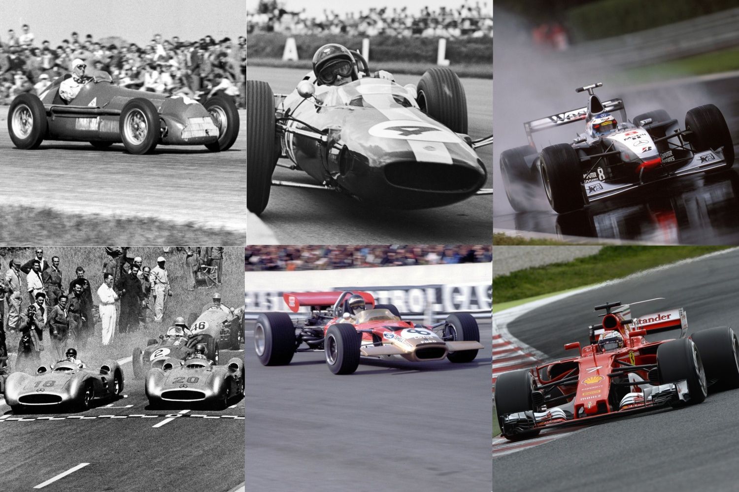 F1 1950 - 2017 - koláž