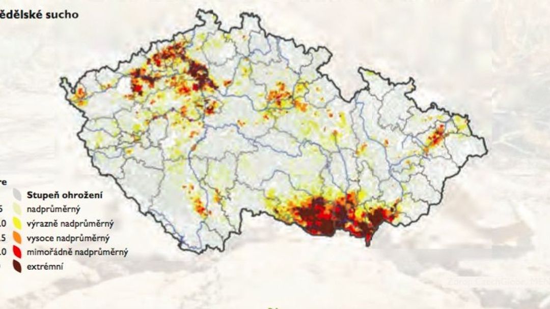 Zemědělské sucho - CzechGlobe, MENDELU