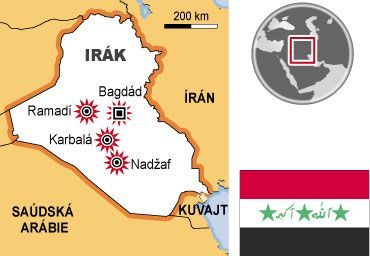 Irák mapa