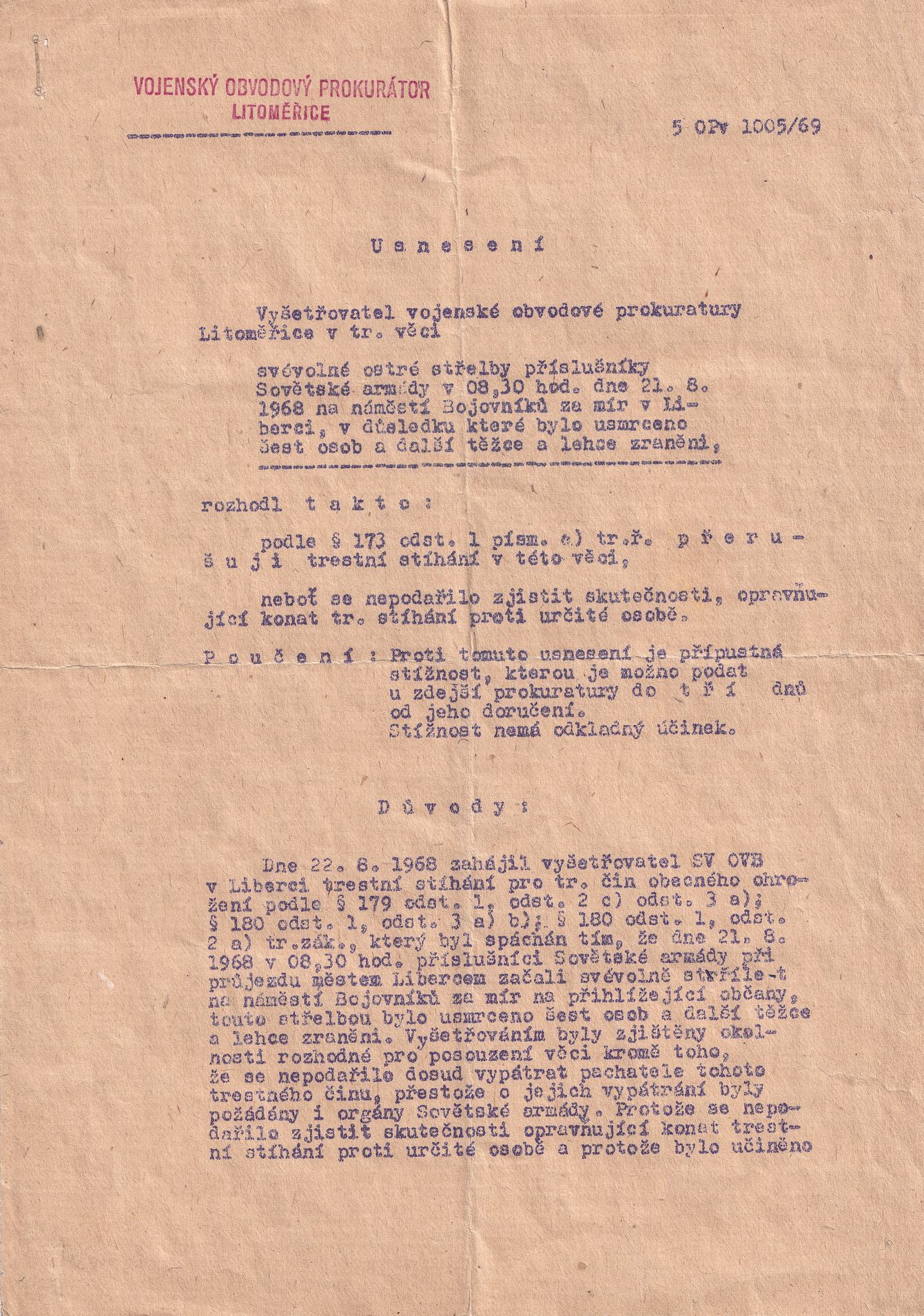 Jednorázové užití / Fotogalerie / Oběti srpnové okupace v Liberci / Petr Šída / Srpen 1968 / Liberec  / 21. 8. 1968 / Srpnová okupace 1968