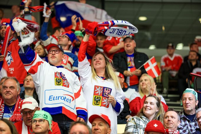 Čeští fanoušci na MS v hokeji 2025 v Herningu