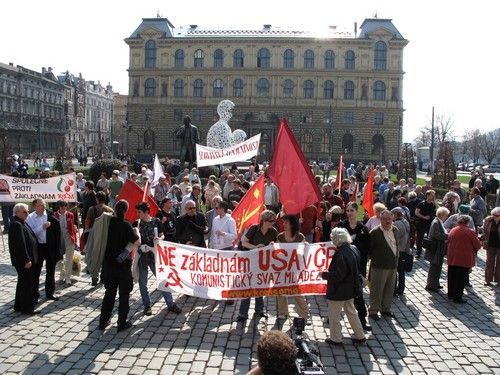Demonstrace proti radaru
