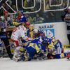 Hokej, extraliga, Zlín - Třinec: bitka