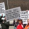 Skláři demonstrují před vládou