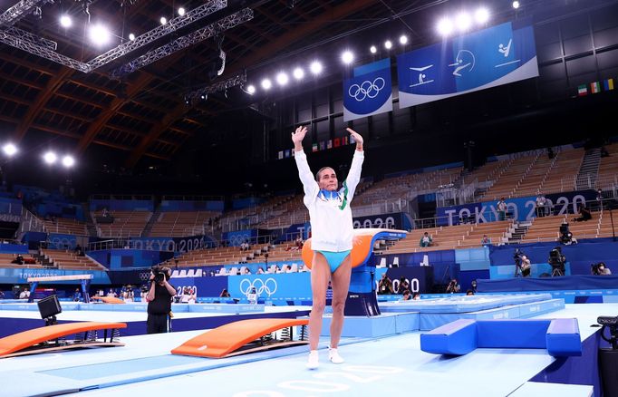 Oksana Čusovitinová na olympiádě v Tokiu