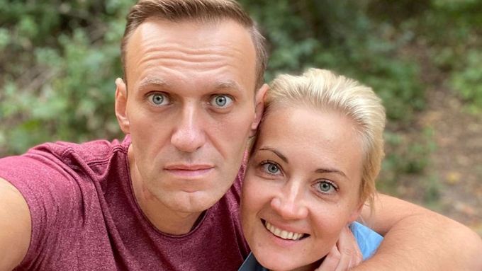 Alexej Navalnyj se svou ženou.