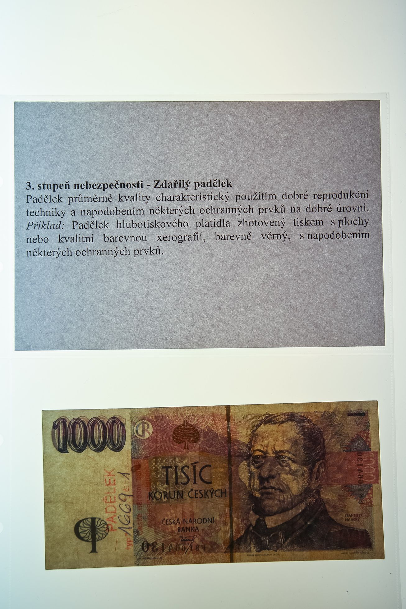 Padělky bankovek, peníze - ČNB - Česká národní banka