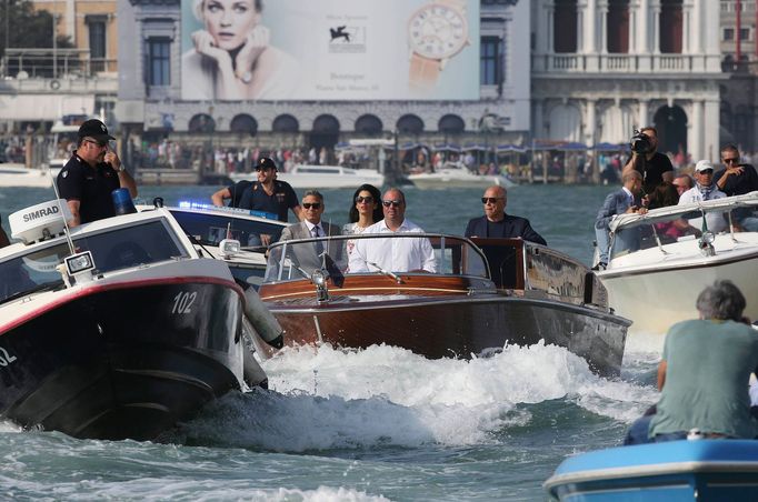 George Clooney, Amal Alamuddin v Benátkách