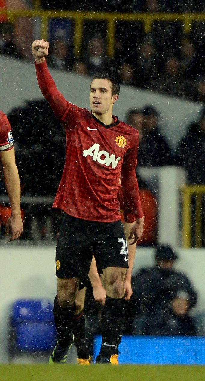 Robin Van Persie v utkání Tottenham - Manchester United