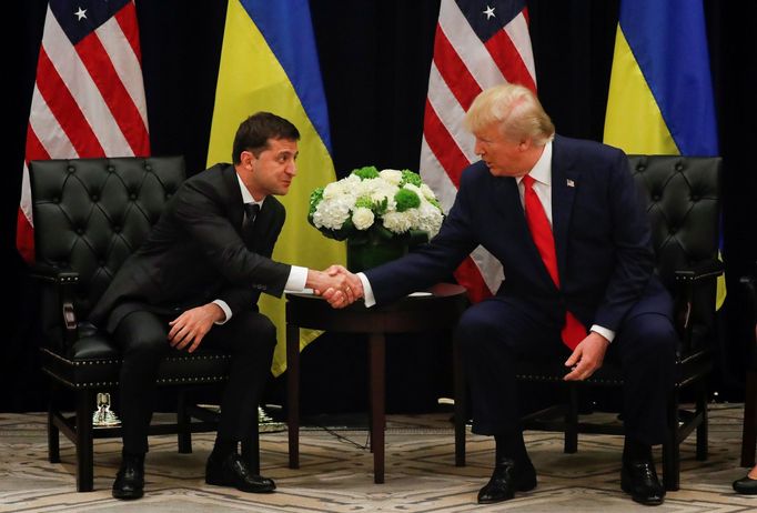 Volodymyr Zelenskyj a Donald Trump.