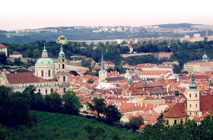 Vizualizace nové knihovny a stadionu na Letné