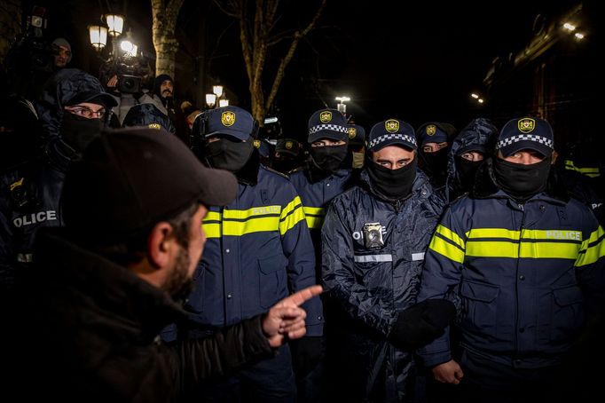 Protesty v Gruzii.