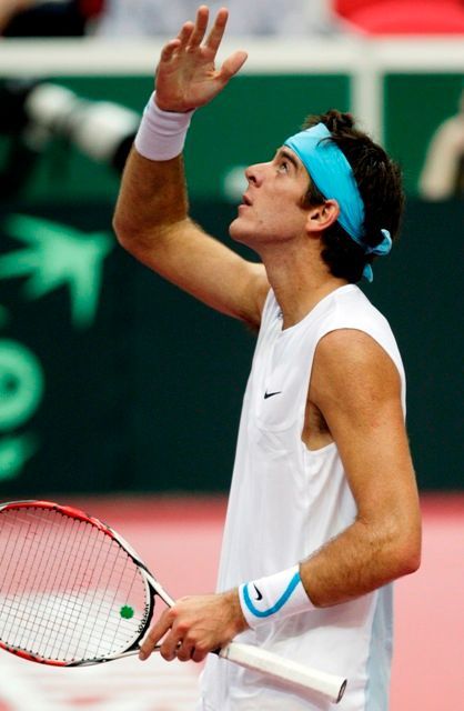 Juan del Potro se raduje z prvního bodu pro Argentinu.