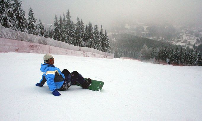 Odpočinek na svahu.