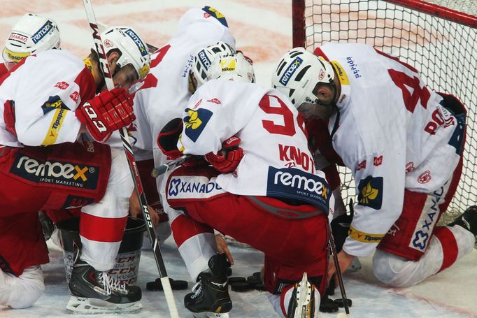 Utkání hokejové extraligy Slavia vs. Třinec