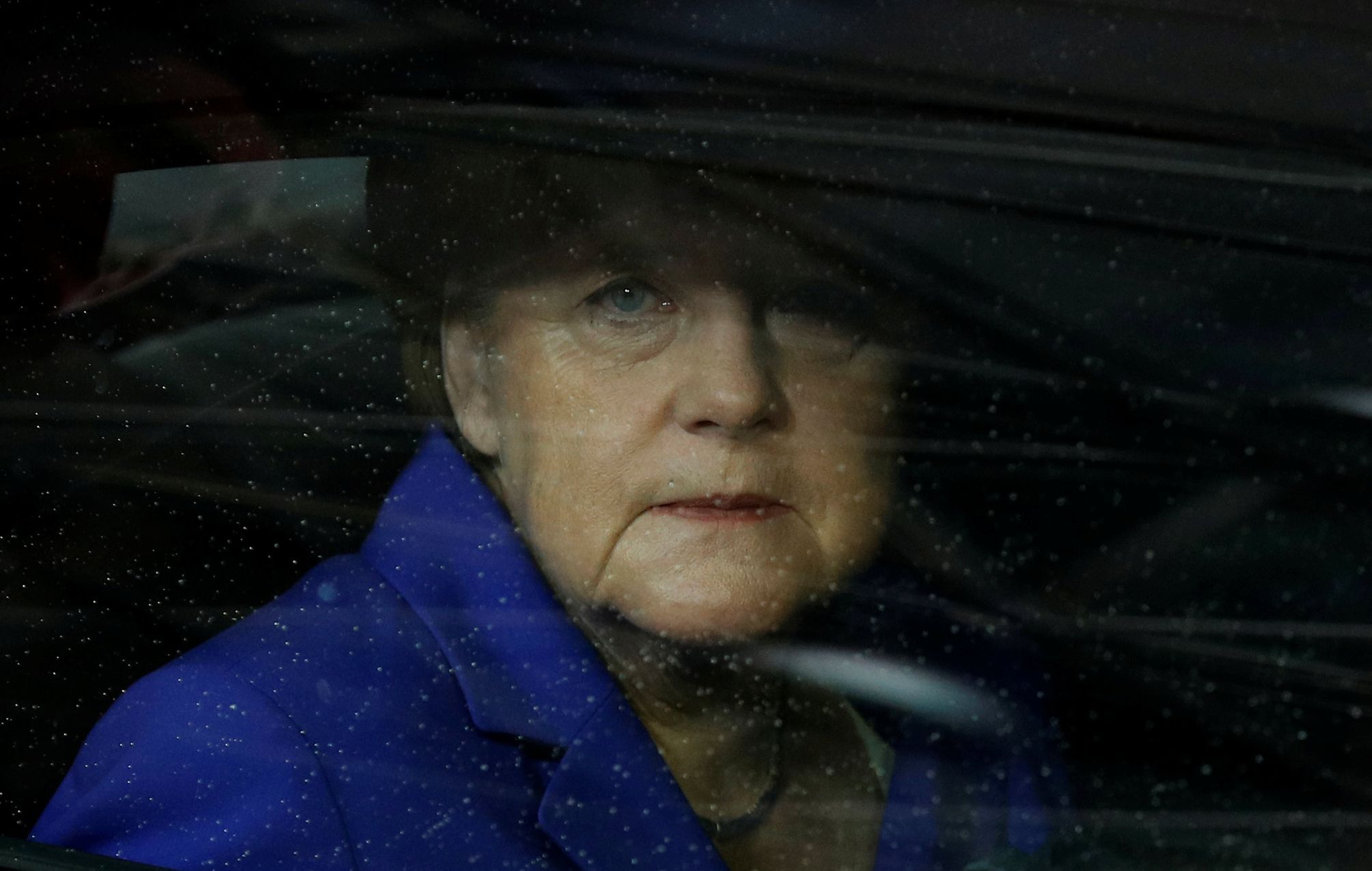Německá kancléřka Angela Merkelová. Příjezd na summit EU.