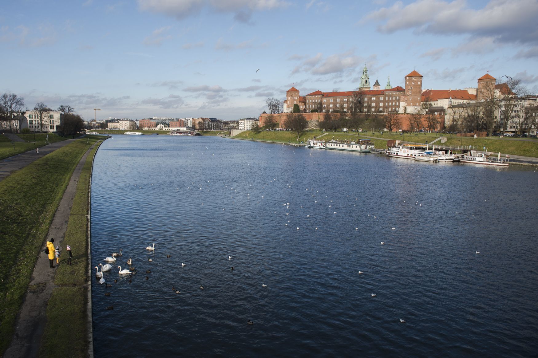 Řeka Visla v Krakově