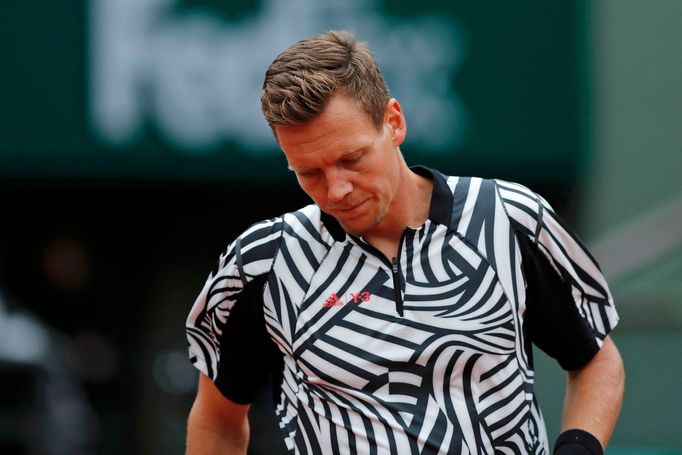 Tomáš Berdych ve čtvrtfinále French Open 2016.