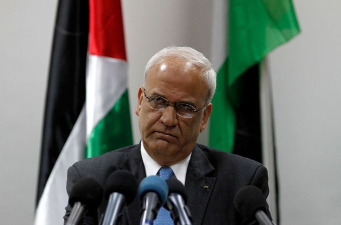 Palestinský vyjednavač Saeb Erekat.