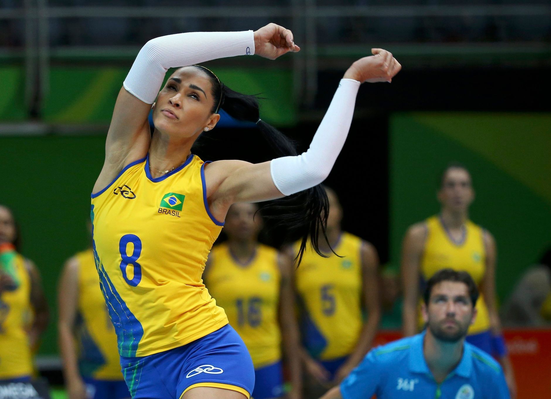 Brazilská volejbalistka BSheilla  na olympiádě v Riu 2016