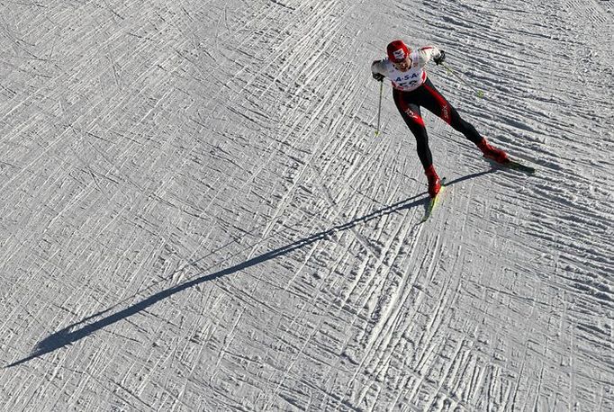 Klára Moravcová (#59, Česká republika) při výjezdu ze stadionu.