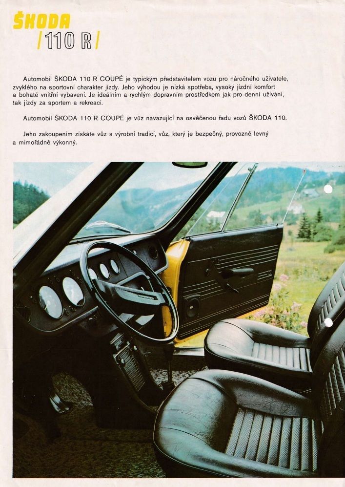 Škoda 110 R prospekty