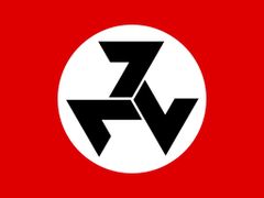 Vlajka neonacistického hnutí AWB
