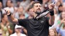 Novak Djokovič v utkání 3. kola US Open 2025