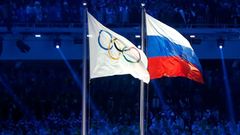 Soči 2014, zahájení: ruská a olympijská vlajka