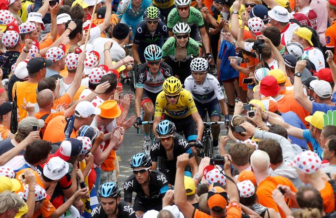 Christopher Froome v 18. etapě Tour de France 2013