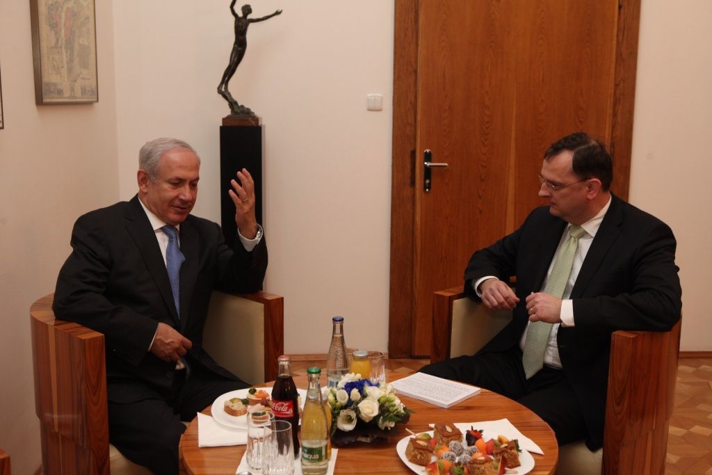 Izraelský premiér Benjamin Netanjahu na historické návštěvě v Praze