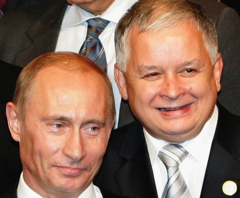 Lech Kaczyński a Vladimír Putin