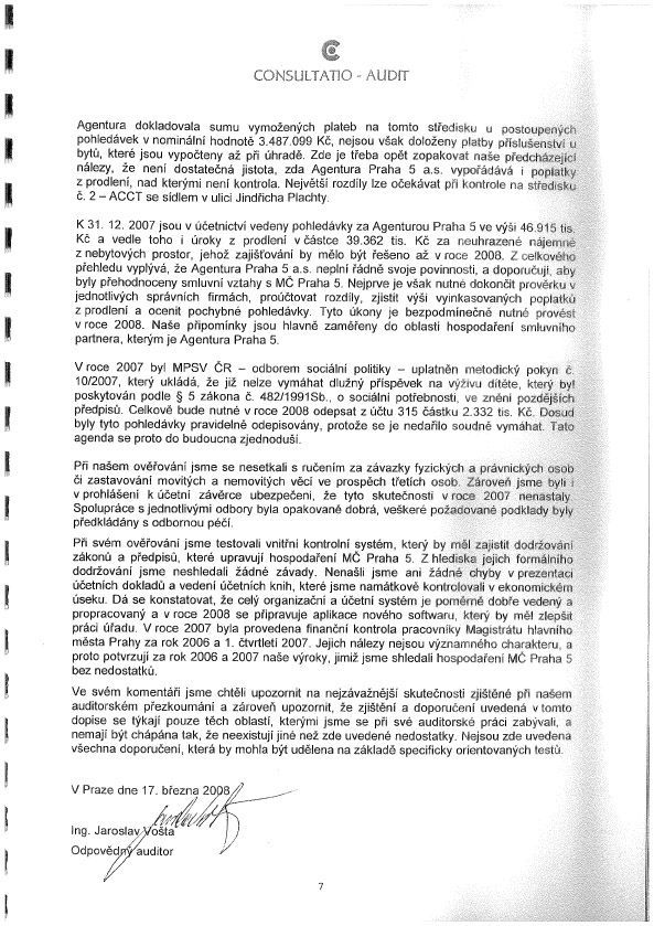 Audit Prahy 5, 2006