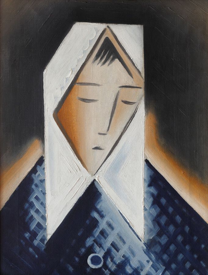 Josef Čapek: Hlava ženy, nedatováno.