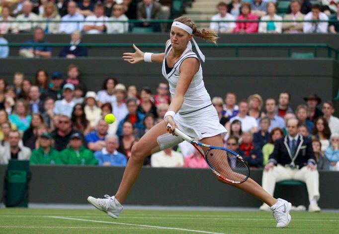 Petra Kvitová ve Wimbledonu 2011. Tady dosáhla zatím svůj největší úspěch v kariéře