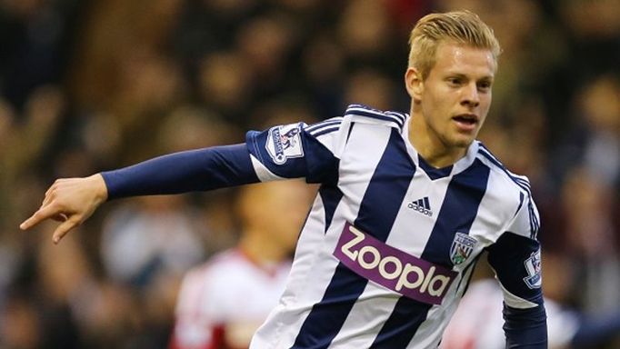 Matěj Vydra v dresu West Bromwich Albion