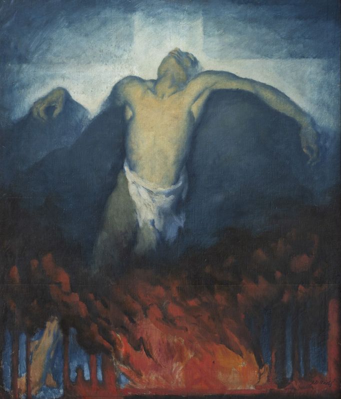 Břetislav Bartoš: Obětovaný (Ukřižovaný), 1919.