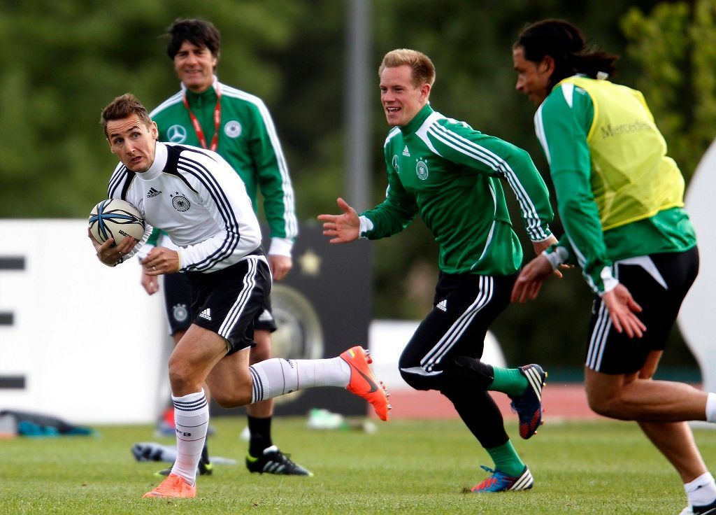 Německá fotbalová reprezentace, trénink, Euro 2012 (Miroslav Klose)