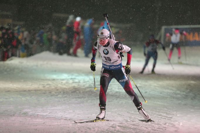 Veronika Vítková ve sprintu SP v Novém Městě na Moravě 2018.