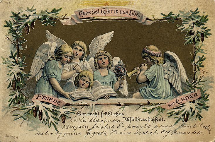 Historické vánoční pohlednice - jednorázové použití